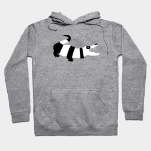 Funny crocodile with panda colors Hoodie